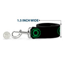 Dog Leash - DC League of Super-Pets Green Lantern Logo Black/Green