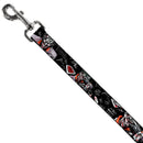 Dog Leash - Joker BRILLIANTLY TWISTED PSYCHO 2-Poses/Cards Black/Grays