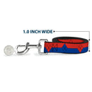 Dog Leash - Harley Quinn Diamond/Stripe Red/Blue