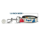 Dog Leash - DC League of Super-Pets Superhero with Pets and Logos Silhouette White/Multi Color
