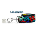Dog Leash - 4-Superhero Action Poses/Comic Scenes White/Black/Full Color Splatter