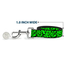 Dog Leash - Question Mark Scattered Lime Green/Black