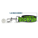Dog Leash - Question Mark Scattered Lime Green/Purple