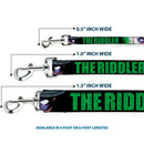 Dog Leash - THE RIDDLER/Face CLOSE-UP Black/Green