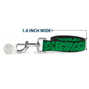 Dog Leash - Question Mark Scattered3 Dark Green/Black
