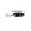 Dog Leash - Super Shield Hibiscus Design Black/Pink