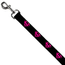 Dog Leash - Superman Shield Black/Hot Pink