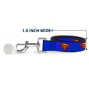 Dog Leash - Superman Shield Blue