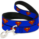 Dog Leash - Superman Shield Blue