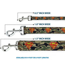 Dog Leash - Superman Shield Camo Olive