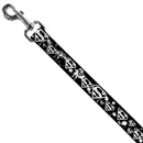 Dog Leash - Superman Shield Splatter Black/White