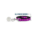 Dog Leash - Superman Logo in Heart Purple/White/Pink