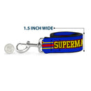 Dog Leash - SUPERMAN/Shield Stripe Blue/Yellow/Red