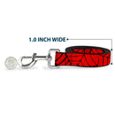 Dog Leash - Spiderweb Red/Black