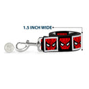 Dog Leash - Spider-Man Face Black/White Blocks