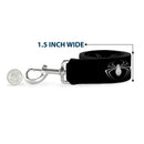 Dog Leash - Spider Logo3 Black/White