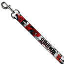 Dog Leash - SPIDER-MAN Action Poses/Comic Scenes White/Black/Red