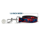 Dog Leash - SPIDER-MAN 3-Action Poses/Bricks/Stripe Blues/Red/White