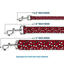 Dog Leash - Spider-Man Eyes/Spiders Scattered Reds/Black/White