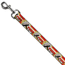 Dog Leash - THOR & Hammer Red/Yellow/White