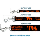 Dog Leash - Loki Series TVA TIME VARIANCE AUTHORITY Text Black/Orange