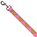 Dog Leash - Wonder Woman Logo Pink/Blue/Yellow/Pink