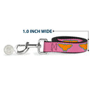 Dog Leash - Wonder Woman Logo Pink/Blue/Yellow/Pink