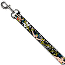Dog Leash - Wonder Woman/Stars Black/White