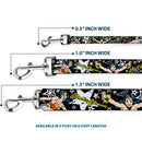 Dog Leash - Wonder Woman/Stars Black/White