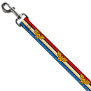 Dog Leash - Wonder Woman Logo Stripe/Stars Red/Gold/Blue/White
