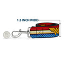 Dog Leash - Wonder Woman Logo Stripe/Stars Red/Gold/Blue/White