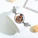 Custom Photo Angel Wings Bracelet | Personalized Photo Charm Bracelet | Silver Gift