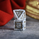 Roman White Howlite Stone Dice Set - Dice Around the World Collection