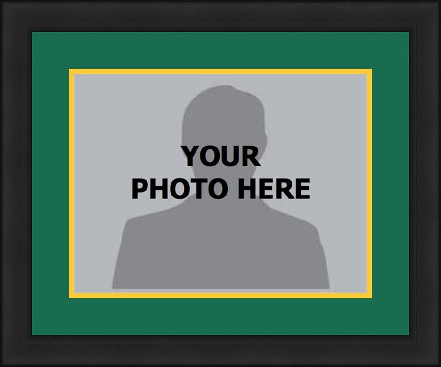 MLB Baseball Photo Picture Frame Kit - Oakland Athletics (Green Matting, Yellow Trim)