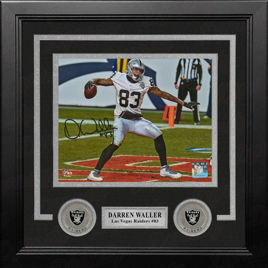 Darren Waller Touchdown Celebration Las Vegas Raiders Autographed 8