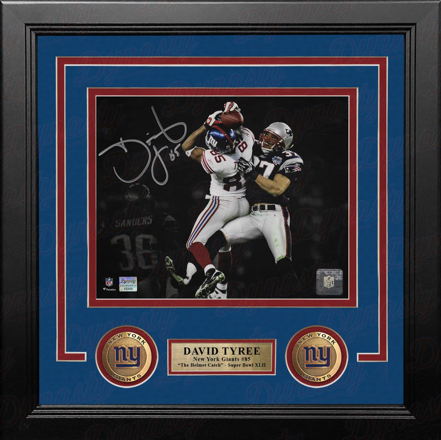 David Tyree Super Bowl XLII Catch New York Giants Autographed 8