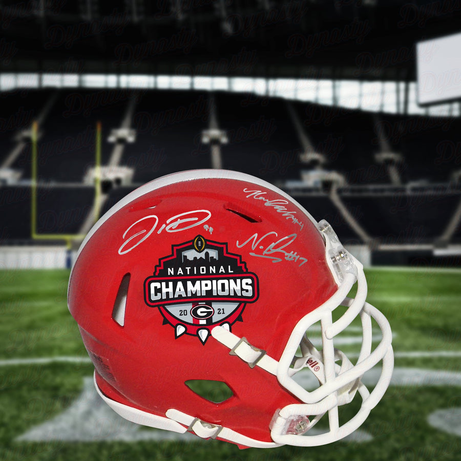Jordan Davis, Nakobe Dean, & Nolan Smith Georgia Bulldogs Autographed National Champions Helmet