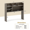 Desktop Bookshelf Countertop Storage Hutch with 6 Shelves