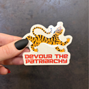 Devour the Patriarchy Feminist Vinyl Sticker 3in x 2.5in