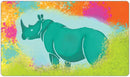 Neon Rhino Playmat