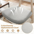 Dining Chair Set of 2 Fabric Upholstered Kitchen Armless Chairs-Natural