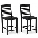 Dining Chair Set of 2 with Footrests and Solid Wood Frame