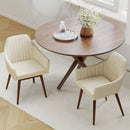 Dining Chairs Set of 2 Upholstered Accent Chairs with Comfy Padded Backrest and Seat