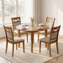 Dining Chairs Set of 2 Dining Room Chairs with Rubber Wood Frame-Brown