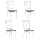 Dining Chairs Set of 4 Rubber Wood Dining Room Chairs with Comfortable Backrest and Padded Seat