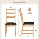 Dining Chairs Set of 2 Farmhouse Dining Room Chairs with Hollowed Backrest