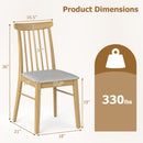 Dining Chairs Set of 4 Fabric Upholstered Kitchen Armless Chairs with Rubber Wood Frame