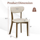 Dining Chairs Set of 4 with Solid Rubber Wood Frame