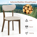Dining Chairs Set of 4 with Solid Rubber Wood Frame