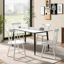 Windsor Style Armless Chairs with Solid Rubber Wood Frame